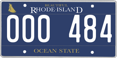 RI license plate 000484