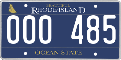 RI license plate 000485