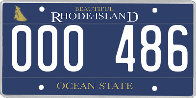 RI license plate 000486