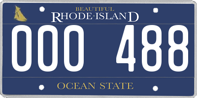 RI license plate 000488