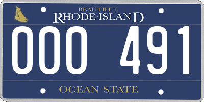 RI license plate 000491