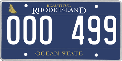RI license plate 000499
