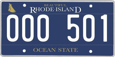 RI license plate 000501