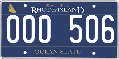 RI license plate 000506