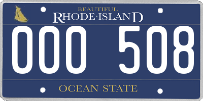 RI license plate 000508