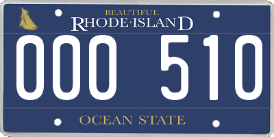 RI license plate 000510