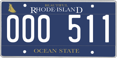 RI license plate 000511