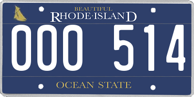 RI license plate 000514