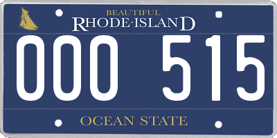 RI license plate 000515