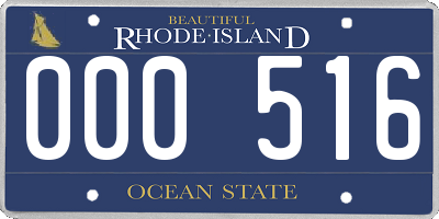 RI license plate 000516