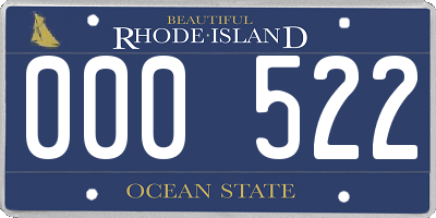 RI license plate 000522