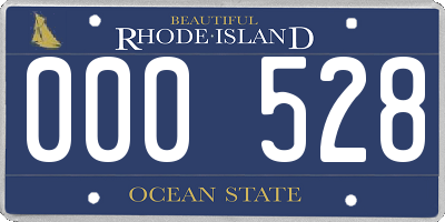 RI license plate 000528