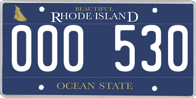 RI license plate 000530