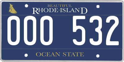 RI license plate 000532