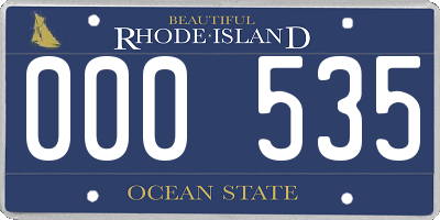 RI license plate 000535