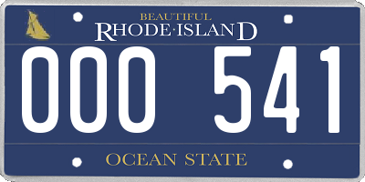 RI license plate 000541