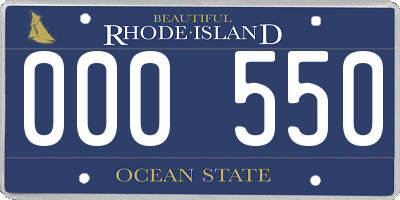 RI license plate 000550