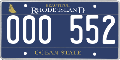 RI license plate 000552