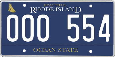 RI license plate 000554