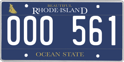RI license plate 000561