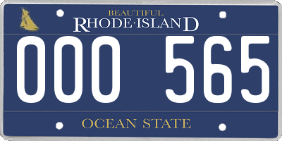 RI license plate 000565