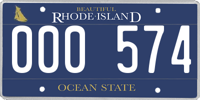 RI license plate 000574