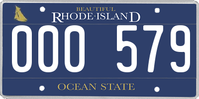 RI license plate 000579