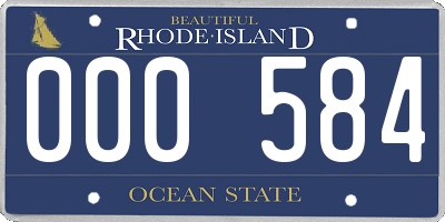 RI license plate 000584