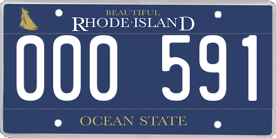 RI license plate 000591