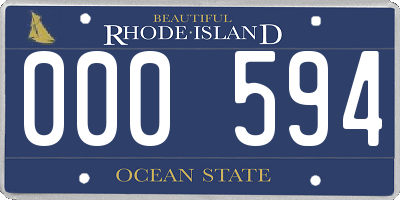 RI license plate 000594