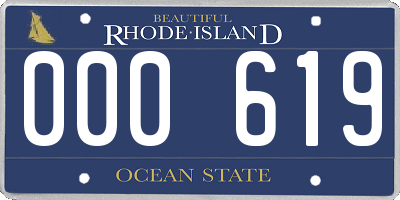 RI license plate 000619