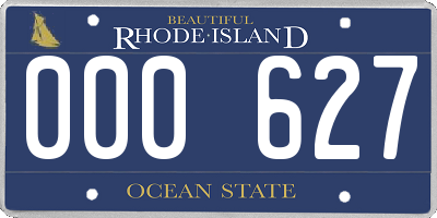 RI license plate 000627