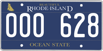 RI license plate 000628