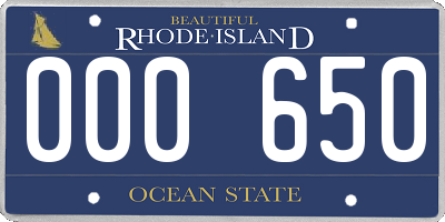 RI license plate 000650