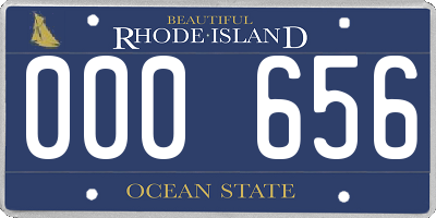 RI license plate 000656