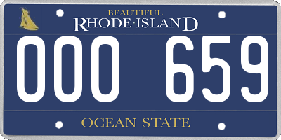 RI license plate 000659