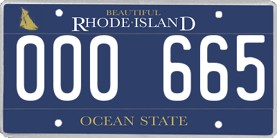 RI license plate 000665