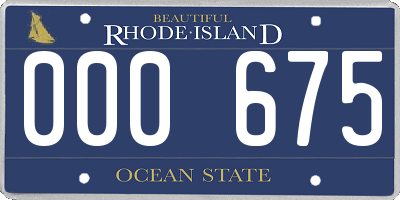 RI license plate 000675