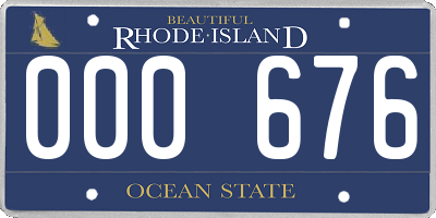 RI license plate 000676