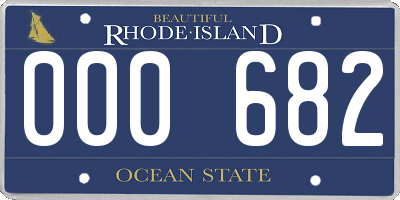 RI license plate 000682