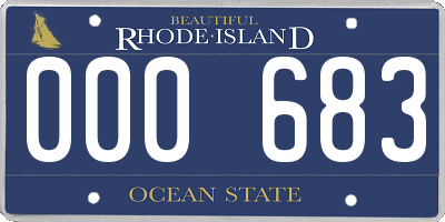 RI license plate 000683