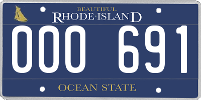 RI license plate 000691