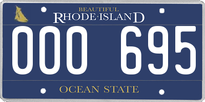 RI license plate 000695