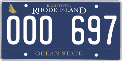 RI license plate 000697