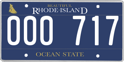 RI license plate 000717