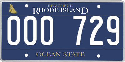 RI license plate 000729