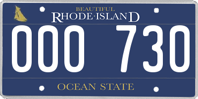 RI license plate 000730