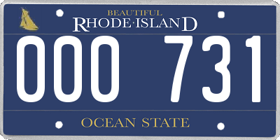 RI license plate 000731