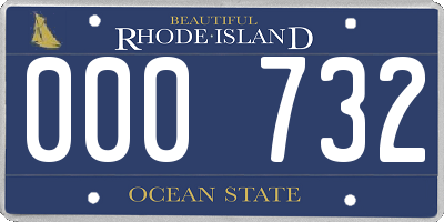 RI license plate 000732