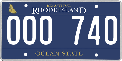 RI license plate 000740